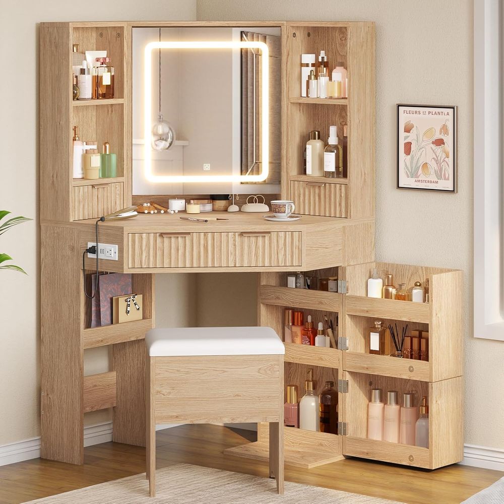 Desk Setup Modern - Toaletka BTHST z oświetleniem i stacją