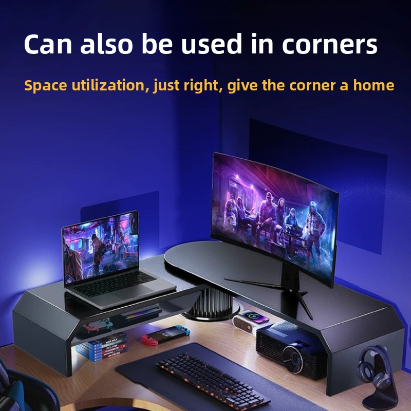 Dual Monitor Desk Setup - Podstawka pod dwa monitory do gier,