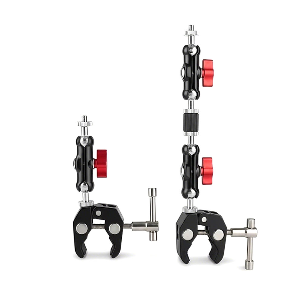 Monitor Arm Clamp - Metalowa superklemka 1/4 z podwójną głowicą