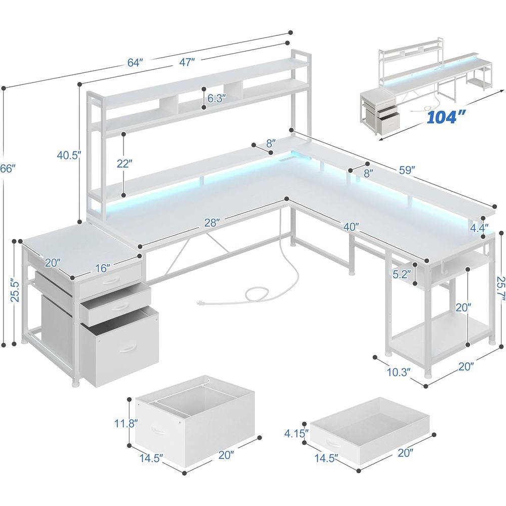 Biurko w kształcie litery L o  – Dual Monitor Desk Setup recenzja i cena