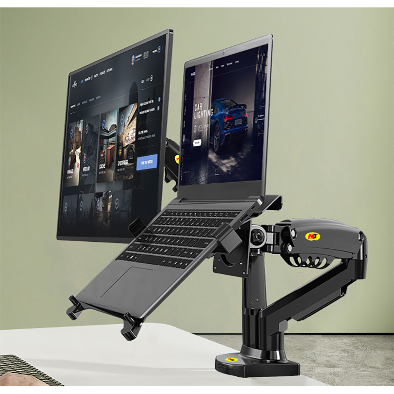 Podwójne ramię ze sprężyną gaz – Dual Monitor Desk Setup recenzja i cena