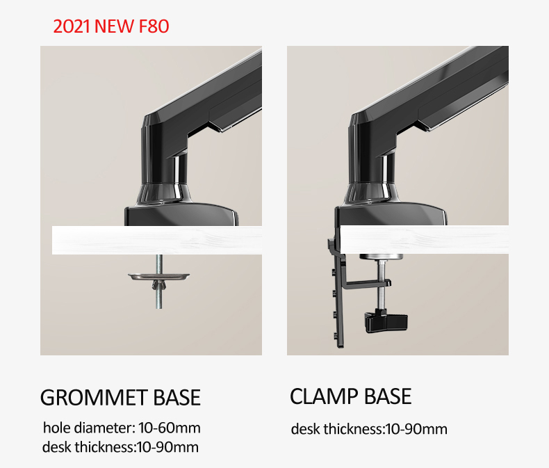NOWY NB F80 17-30' Uchwyt na M – Dual Monitor Desk Setup recenzja i cena