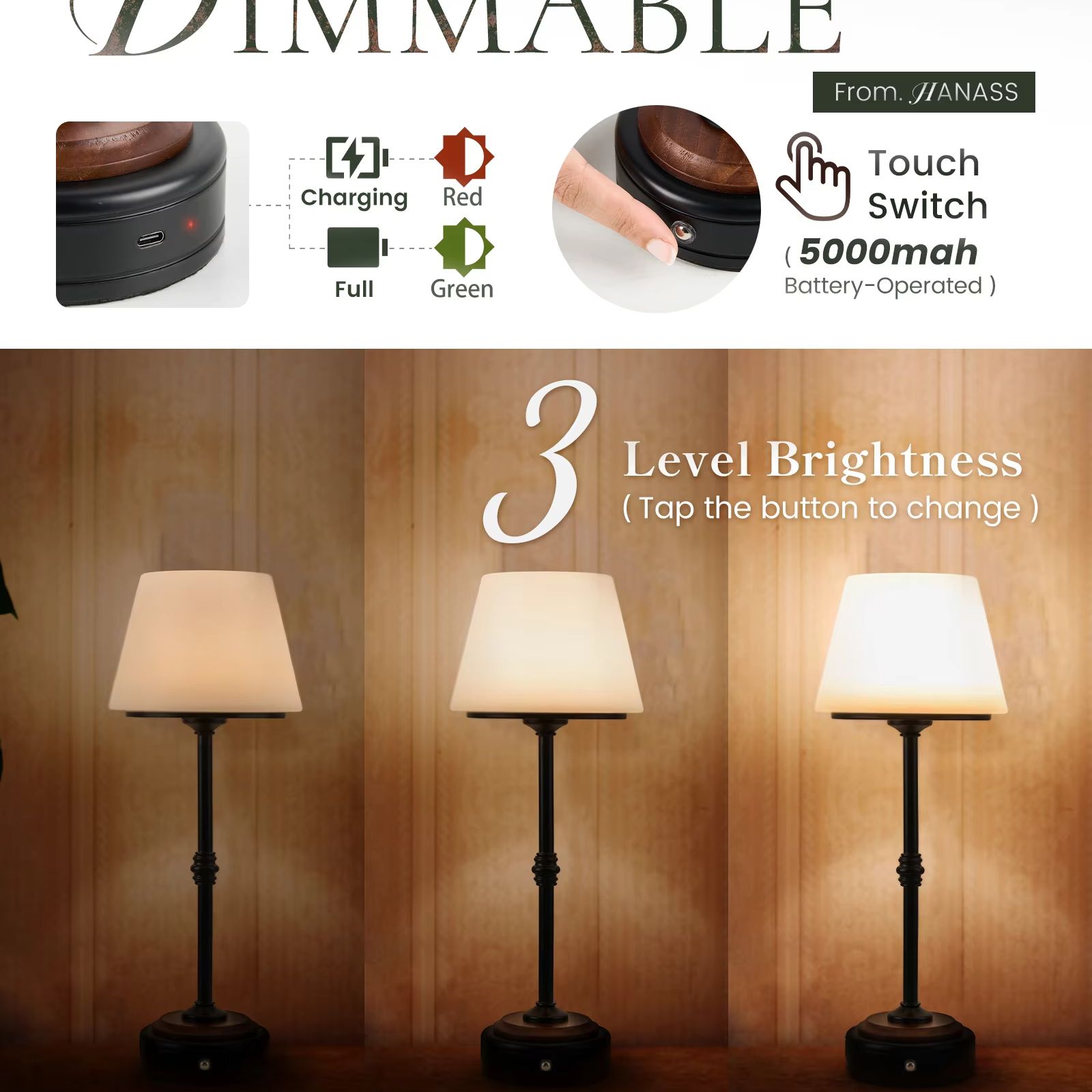 Bezprzewodowe lampki stołowe,  – Desk Setup Modern recenzja i cena