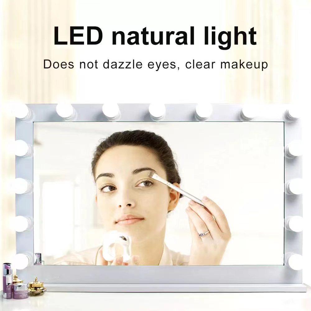 LED Light Paste Mirror Makeup  – Desk Setup Modern recenzja i cena