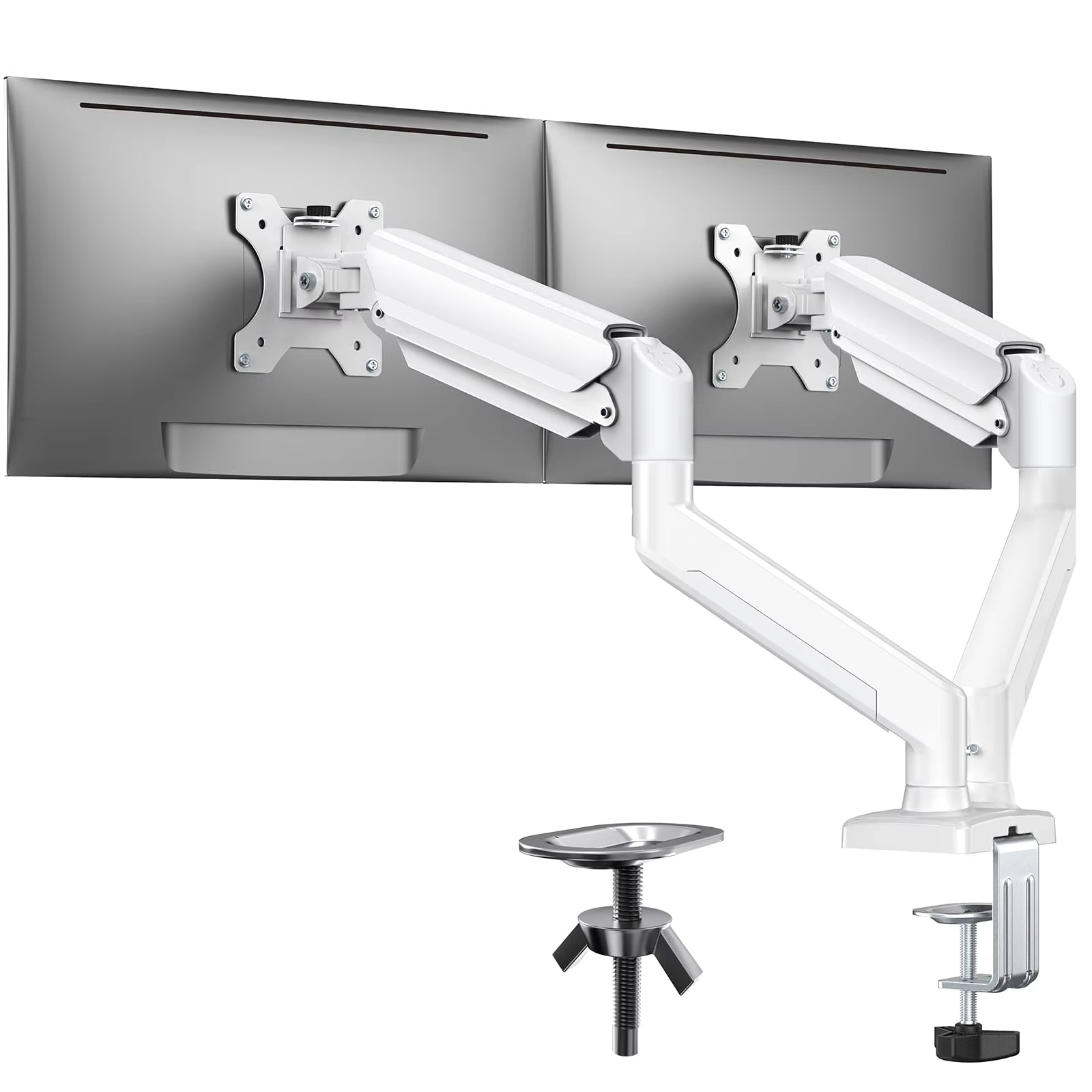 Podwójny stojak do montażu mon – Dual Monitor Desk Setup recenzja i cena