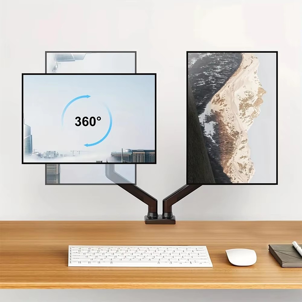 Podwójny stojak do montażu mon – Dual Monitor Desk Setup recenzja i cena