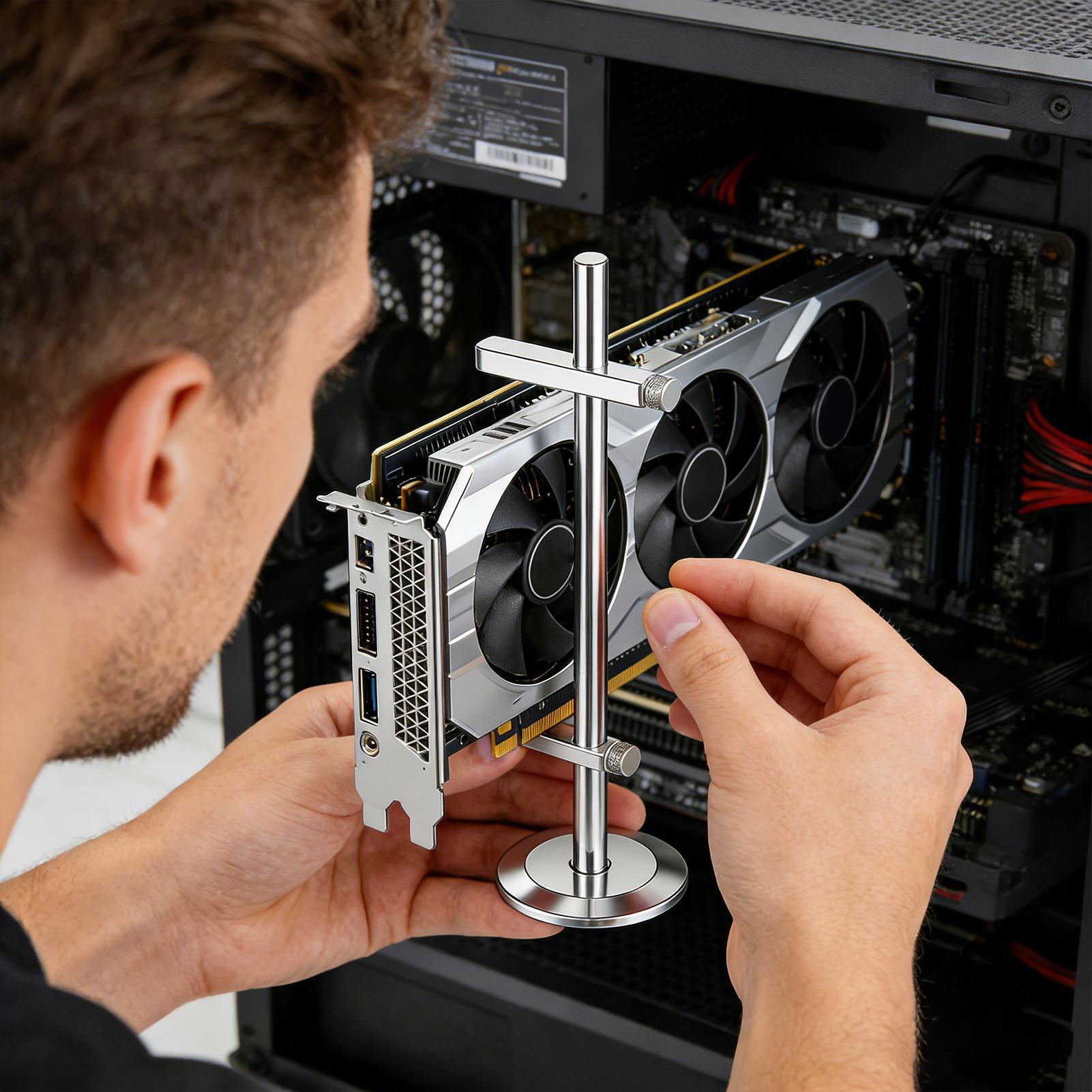Uchwyt podtrzymujący GPU z mag – Desk Setup Videos recenzja i cena