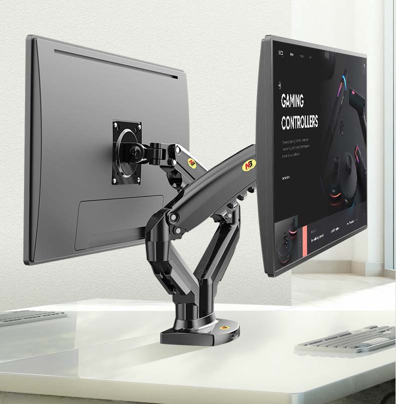 Nowy uchwyt na dwa monitory NB – Dual Monitor Desk Setup recenzja i cena