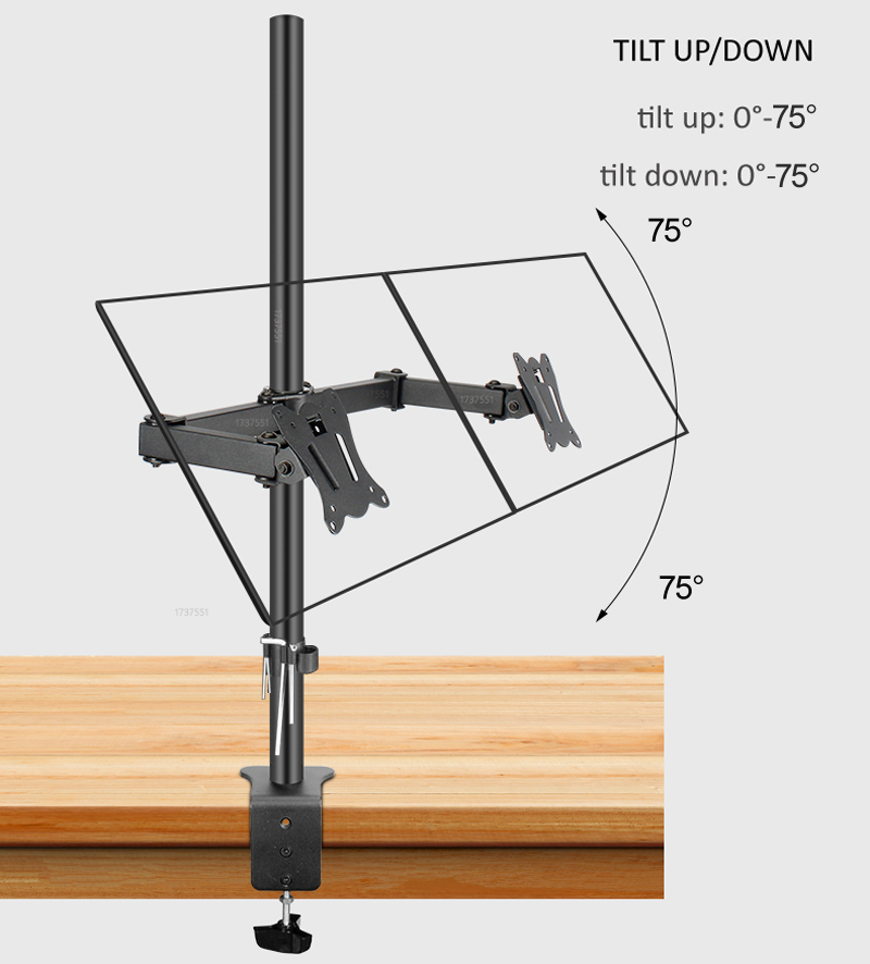 T902-280 360° Obrotowy Stalowy – Dual Monitor Desk Setup recenzja i cena